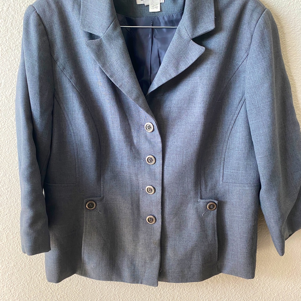 Blue Polyester Jacket